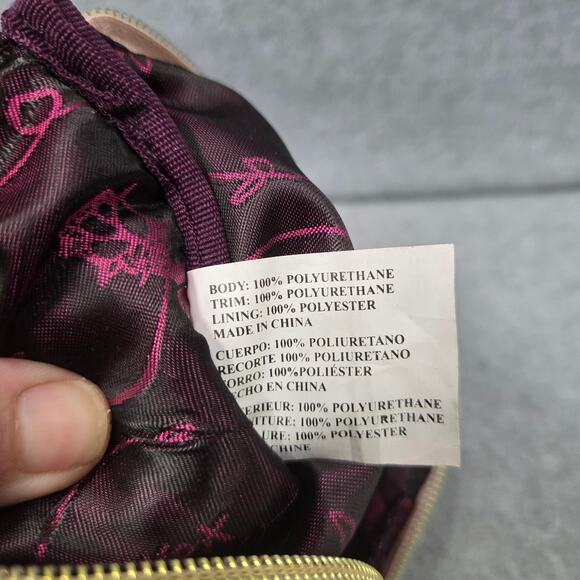 Betsey Johnson Pink Zip Around Cosmetic Pouch - Picture 4 of 6